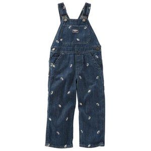 OshKosh B'Gosh Embroidered Football Denim Overalls